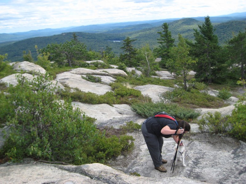 MtBayle (18).JPG - Danielle made a new friend with a dog on the summit.